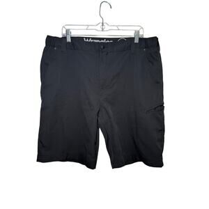 Wrangler black performance chino shorts mens 36 fishing‎ utility athleisure camp
